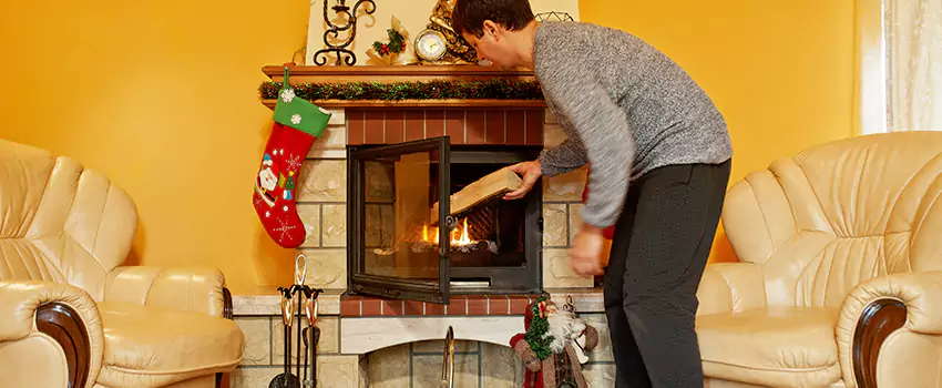 Rusted Metal Fireplace Restoration in Jamestown, North Dakota